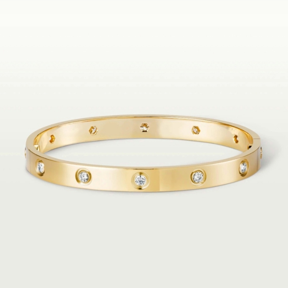 Bracelet 18k Gold Filled Screw Bangle - Picture 4 of 9